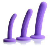 Trintiy Strap-On Silicone 3 Piece Dildo Set – Black