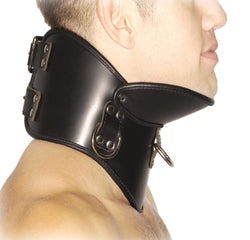 Strict Leather BDSM Posture Collar - MediumLarge