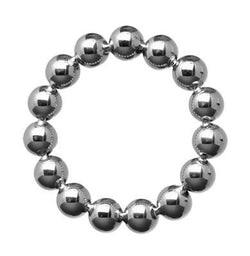 Meridian 1.75 Inch Stainless Steel Beaded Cock Ring