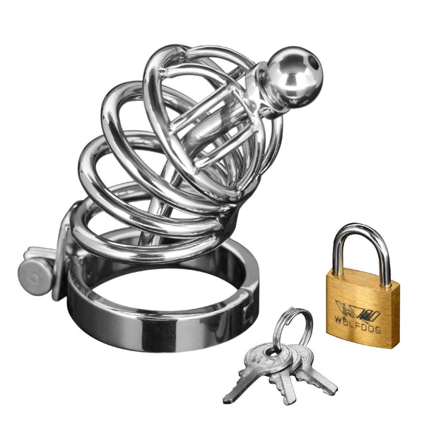 Asylum 6 Ring Locking Chastity Cage