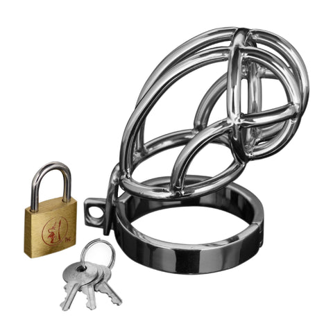 Captus Stainless Steel Locking Chastity Cage