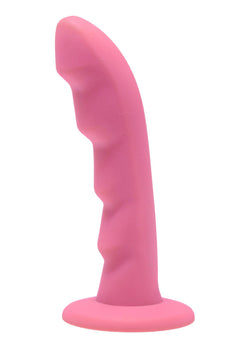 Ripples Silicone Strap On Harness Dildo- Pink