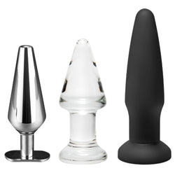 Intro to Toy Materials 3 Piece Anal Plug Kit