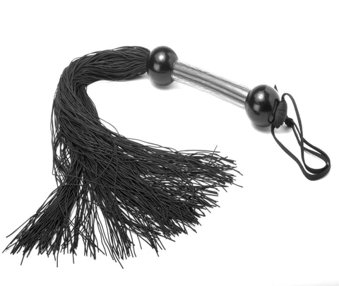 Large 22 Inch Black Rubber Flogger